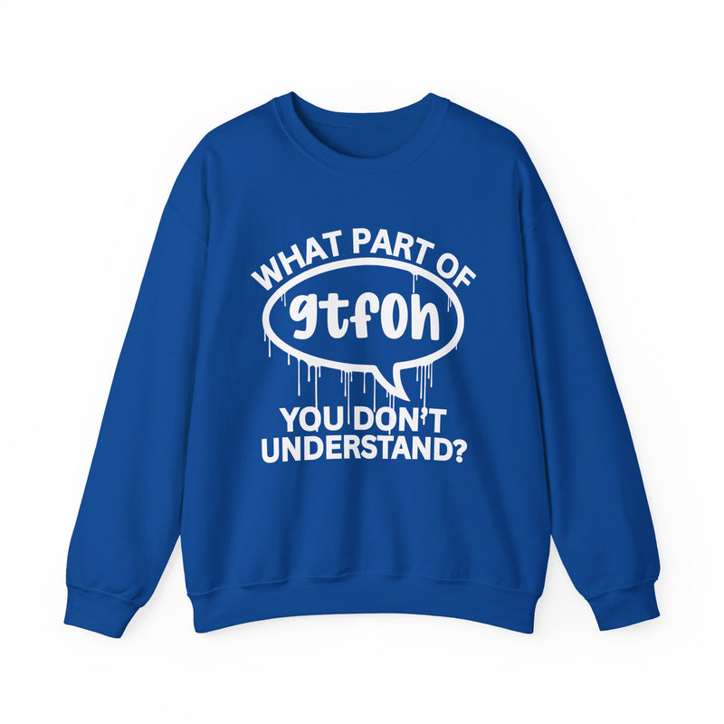 What Part of GTFOH You Don't Understand? Witty Sweatshirt