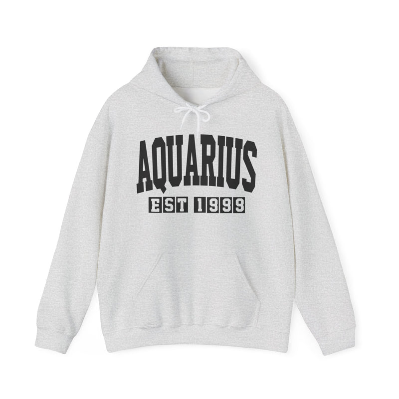 Aquarius (EST YEAR) Personalization — Zodiac Birthday Year Hoodie