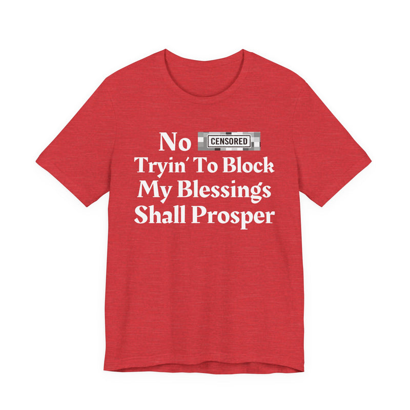 No Bitch Tryin' To Block My Blessings Shall Prosper — T-Shirt
