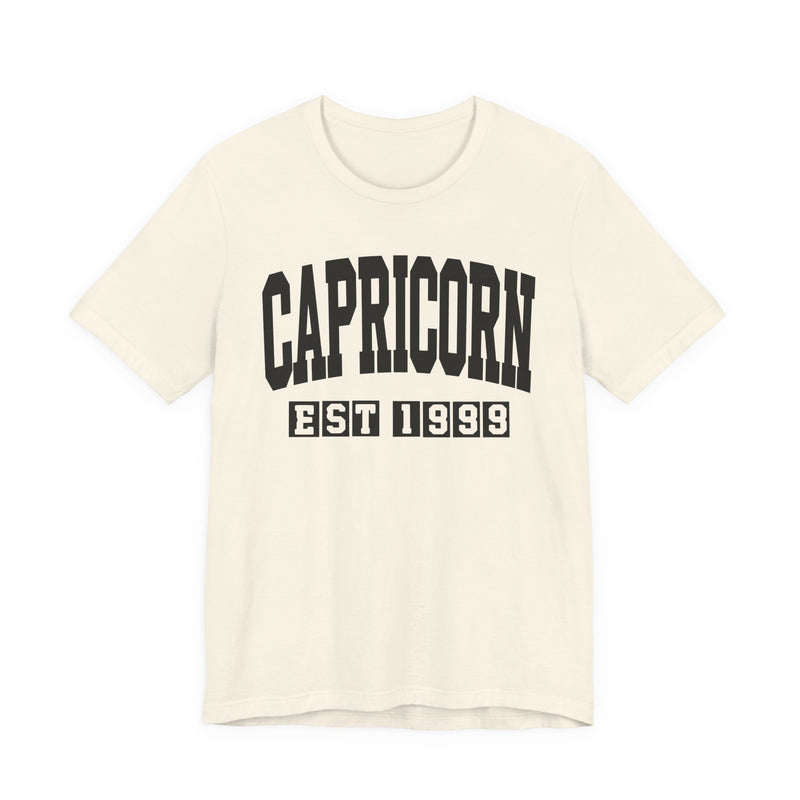 Capricorn EST (YEAR) Personalization — Zodiac Birthday T-Shirt
