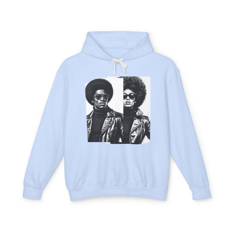 70s Black Couple Portrait — African American Pride Hoodie