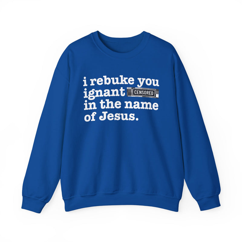 I rebuke you Ignant Bitches in the name of Jesus — Provocative Christian Sweatshirt