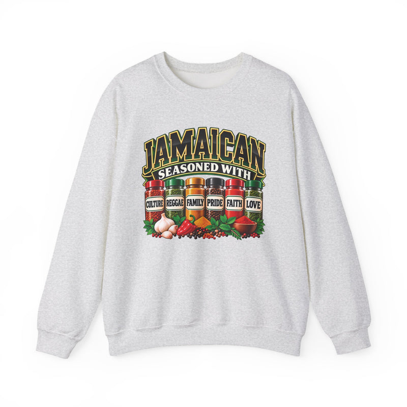 Jamaican Seasoned With Culture Reggae Family Pride Faith Love — Sweatshirt
