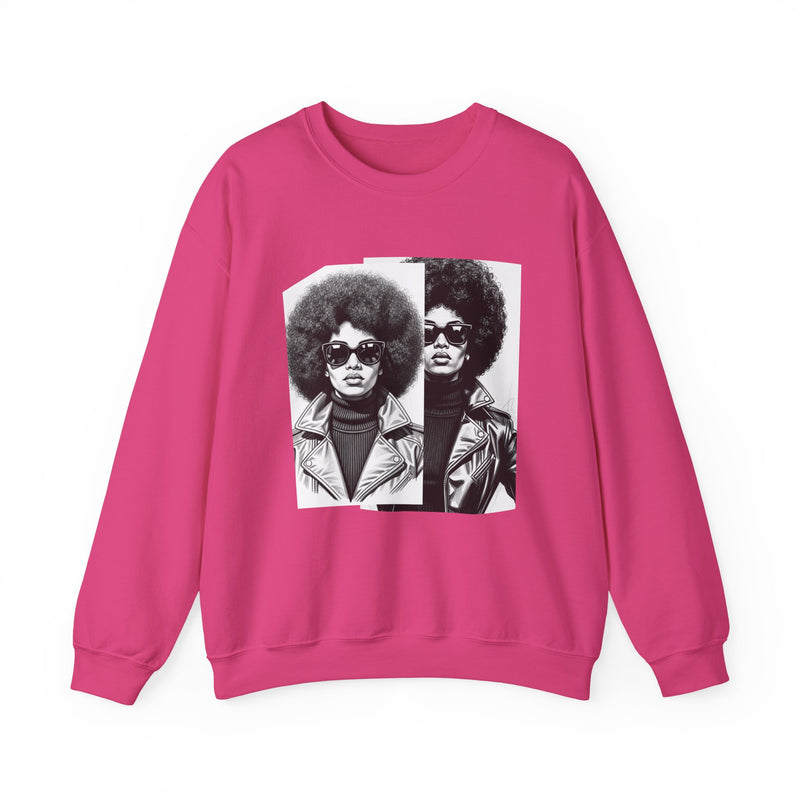 70s Portrait Of Black Woman — African American Woman Pride Sweatshirt
