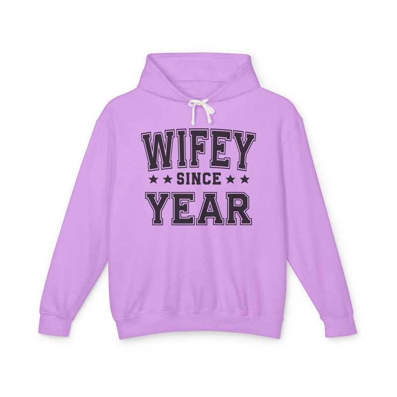 Wifey Since (Personalized Date) — Bride/Married Hoodie Wedding & Anniversary Gift