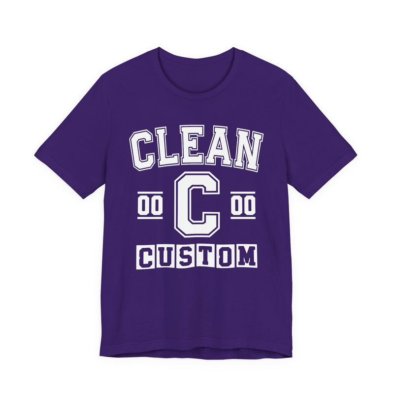 Custom Clean Varsity T-Shirt — Customize Birthday Day/Month/Year — Customize Season/nation/Society