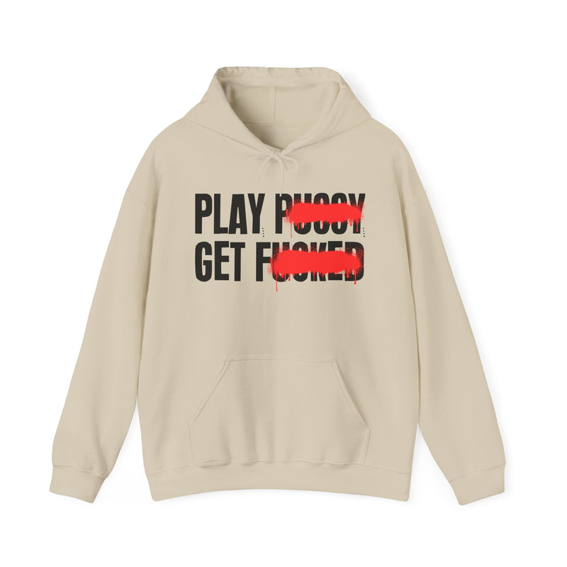 Play Get — Black Saying Statement Hoodie