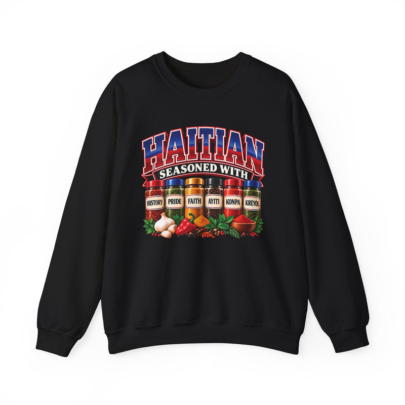 Haitian Seasoned With History Pride Faith Ayiti Kompa Kreyòl — Sweatshirt