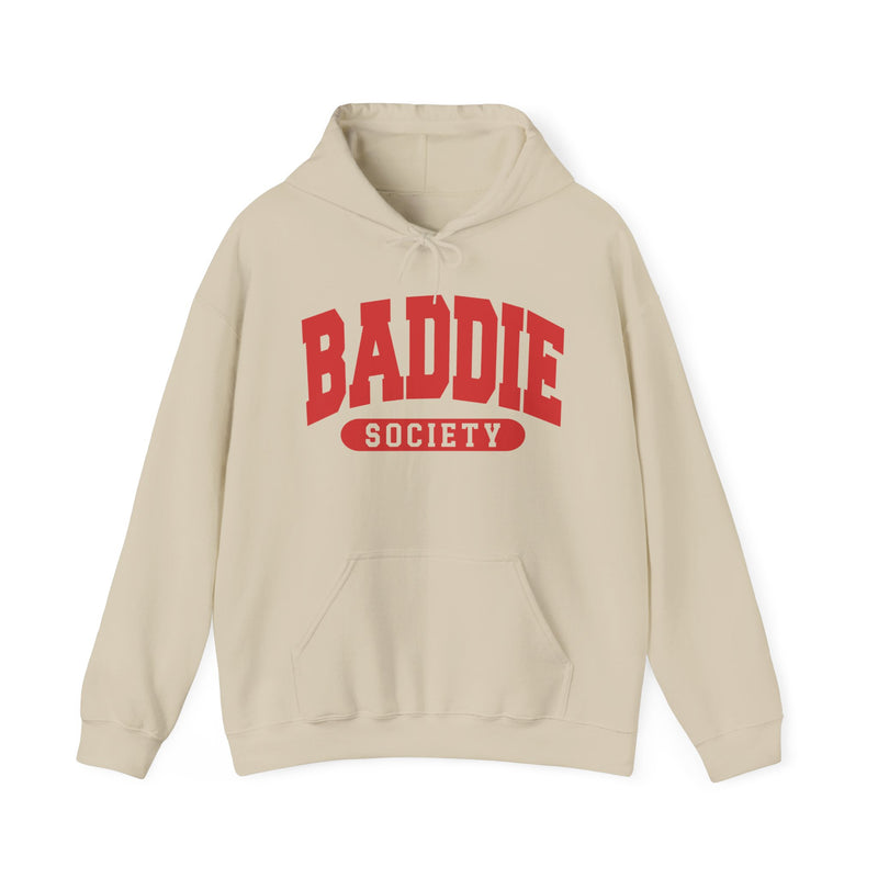 Baddie Society — Retro Collegiate Hoodie