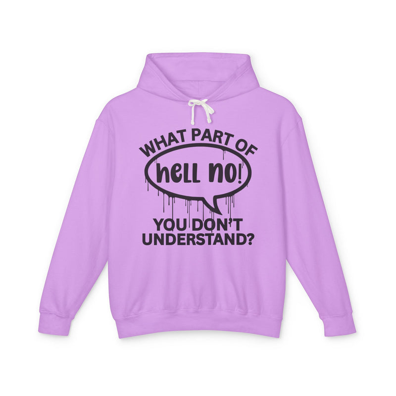 What Part of HELL NO You Don't Understand? Bold Statement Hoodie