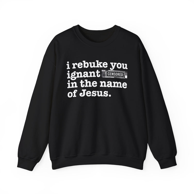 I rebuke you Ignant Bitches in the name of Jesus — Provocative Christian Sweatshirt