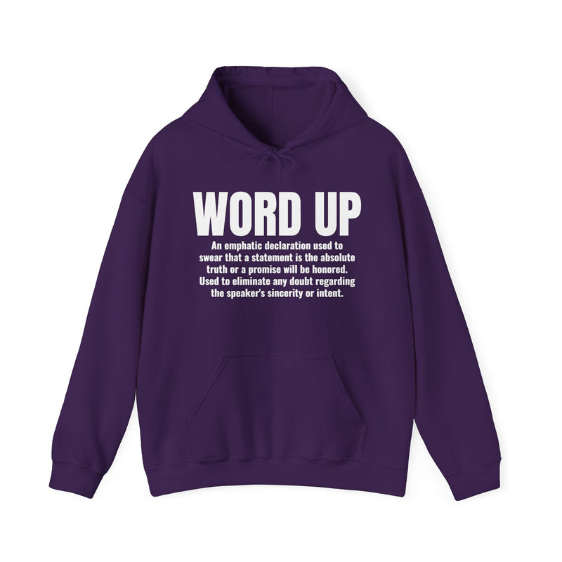 Word Up — Old School Slang Definition Hoodie