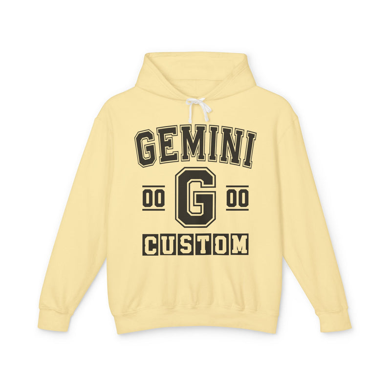 Custom Gemini Varsity Hoodie — Customize Birthday Day/Month/Year — Customize Gemini Season/Nation