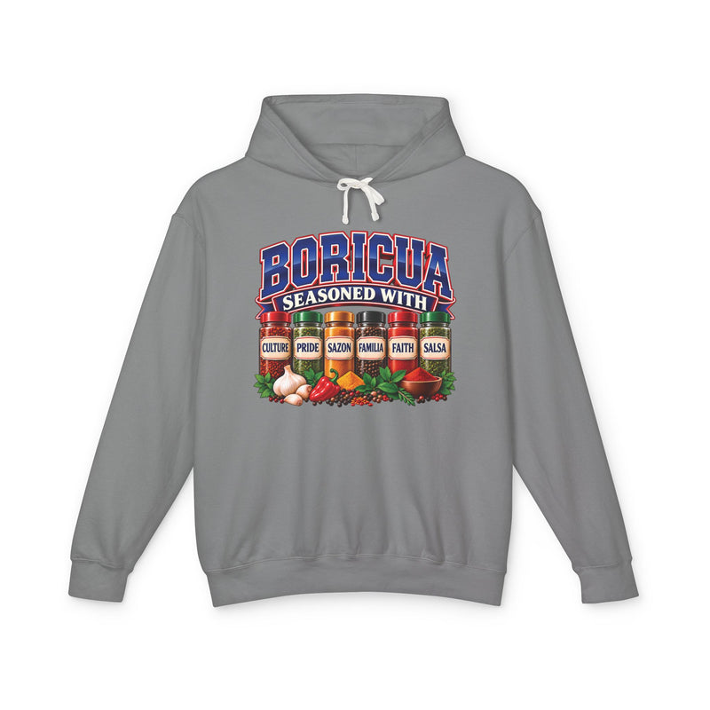 Boricua Seasoned With Culture Pride Sazón Familia Faith Salza — Hoodie