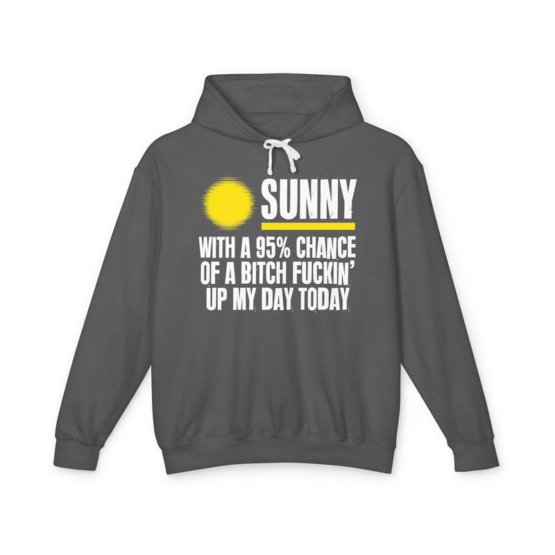 Sunny With A 95% Chance Of A Bitch Fuckin' Up My Day Today - Funny Weather Forecast Hoodie