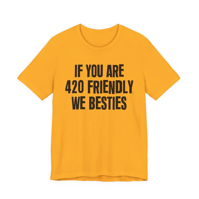 If You Are 420 Friendly We Besties - T-Shirt