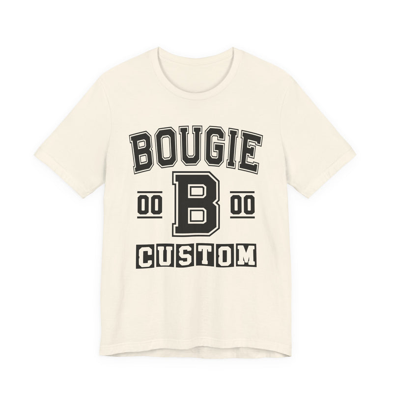 Custom Bougie Varsity T-Shirt — Customize Birthday Day/Month/Year — Customize Season/nation/Society