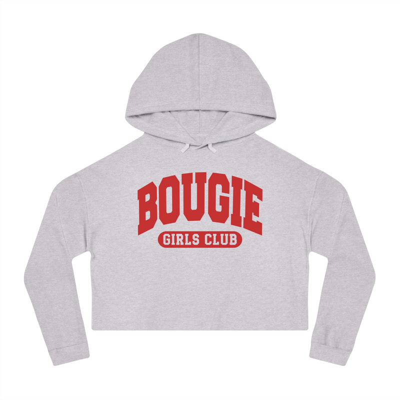 Bougie Girls Club — Retro Collegiate Crop Top Hoodie