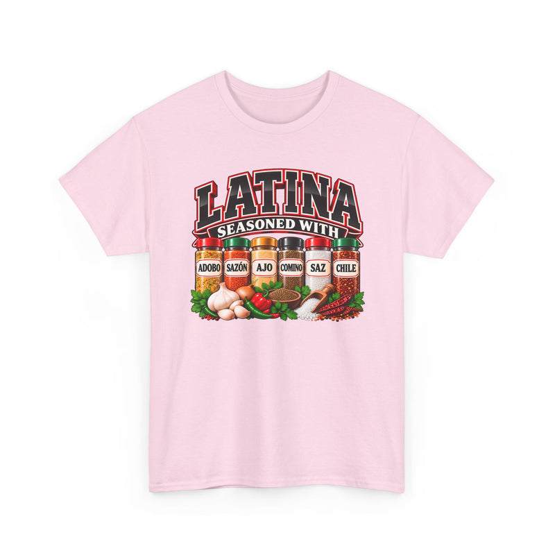 Latina Seasoned With Adobo Sazón Ajo Comino Saz Chile - T-Shirt