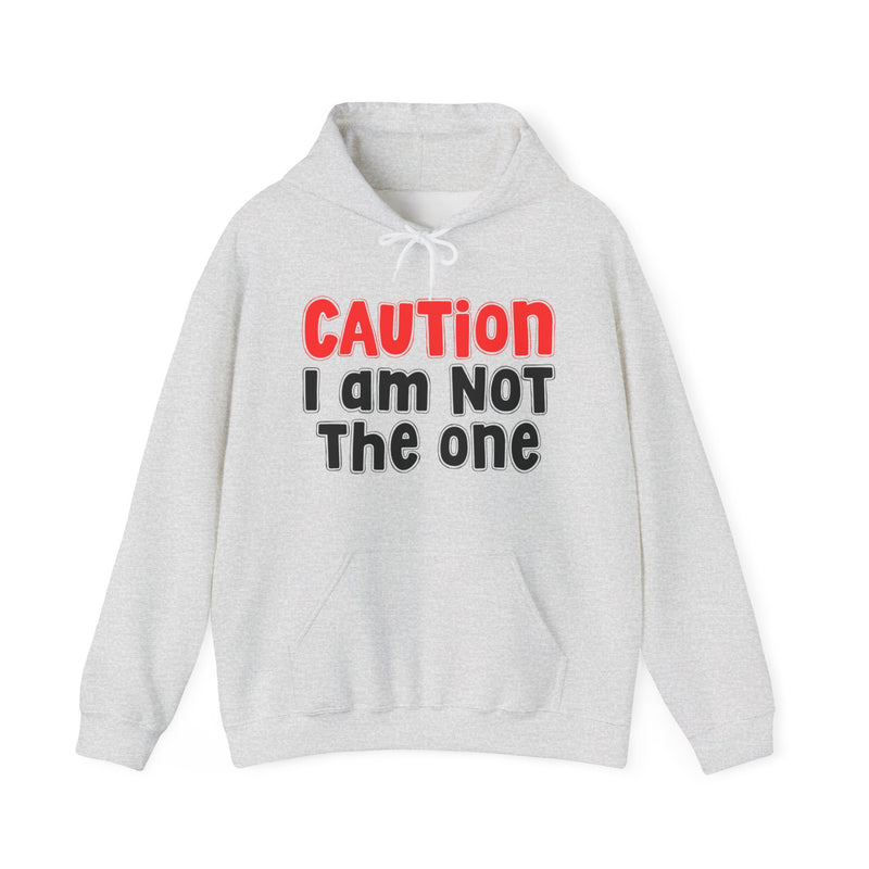 Caution I Am Not The One – Old School Warning Hoodie