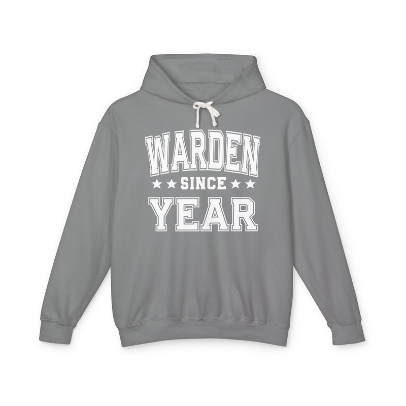 Warden Since (Personalized Date) — Humorous Marriage Milestone Hoodie