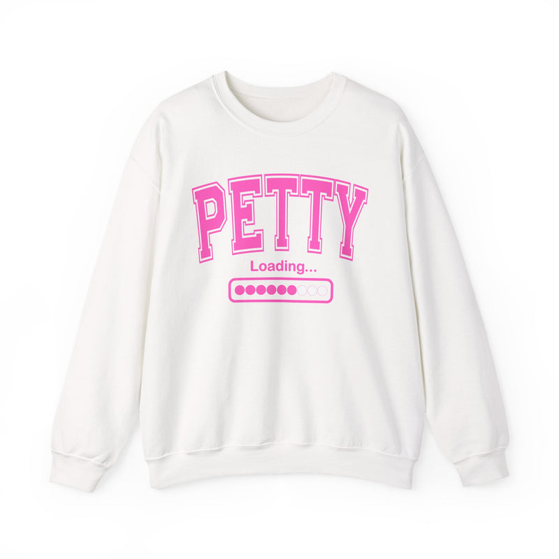 Petty Loading — Pink Varsity Crewneck Sweatshirt