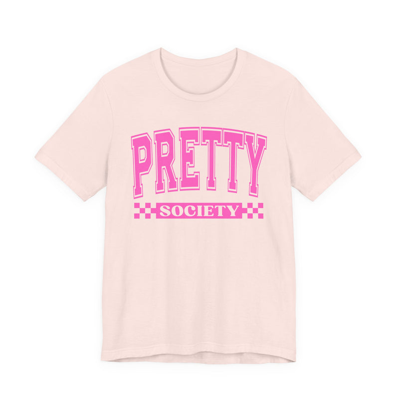 Pretty Society — Pink Varsity Statement T-Shirt