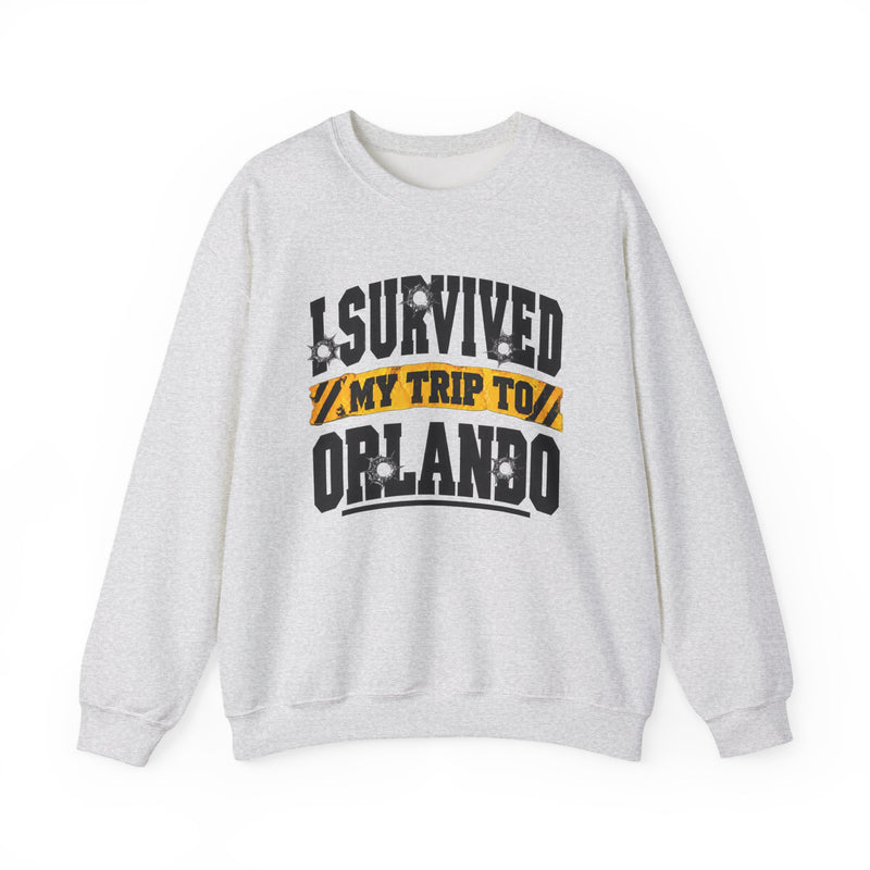 Sweatshirt with lettering reading I Survived My Trip To Orlando, gallery image 3.
