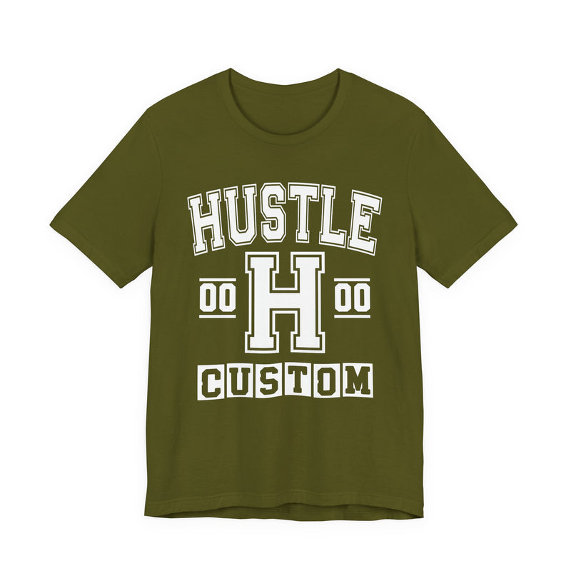 Custom Hustle Varsity T-Shirt — Customize Birthday Day/Month/Year — Customize Season/nation/Society