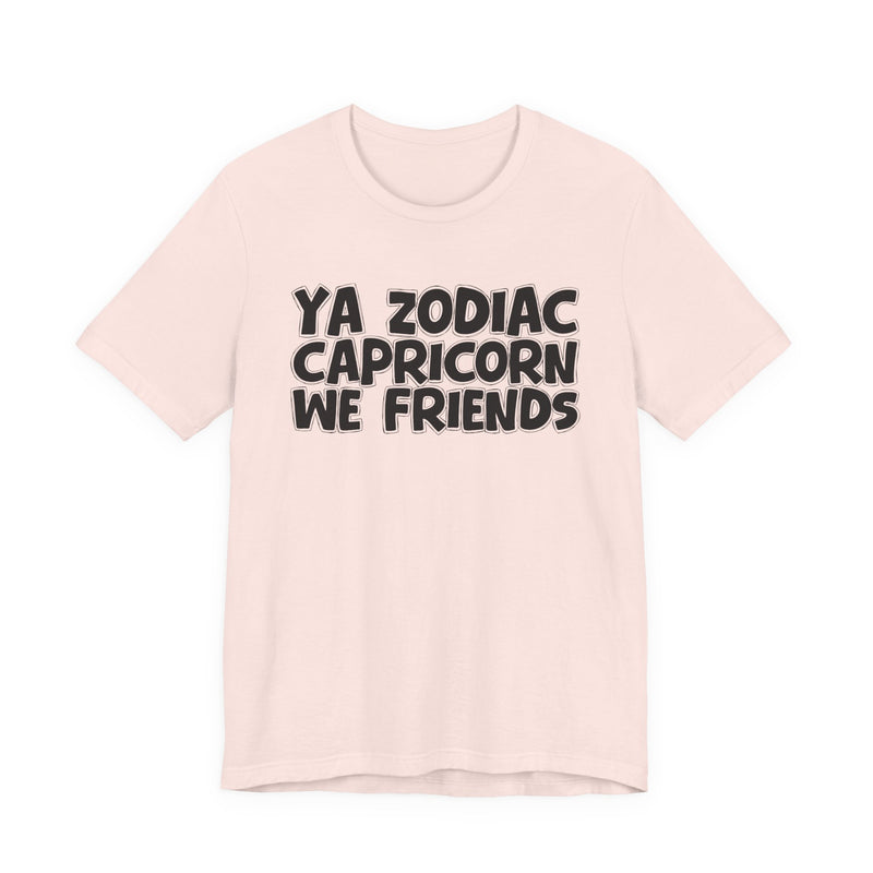 Ya Zodiac CAPRICORN We Friends —— Fun Astrology T-Shirt for CAPRICORN Sign