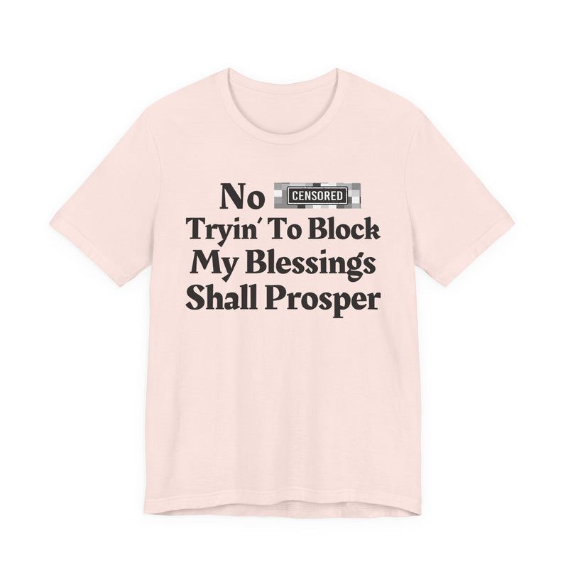 No Bitch Tryin' To Block My Blessings Shall Prosper — T-Shirt