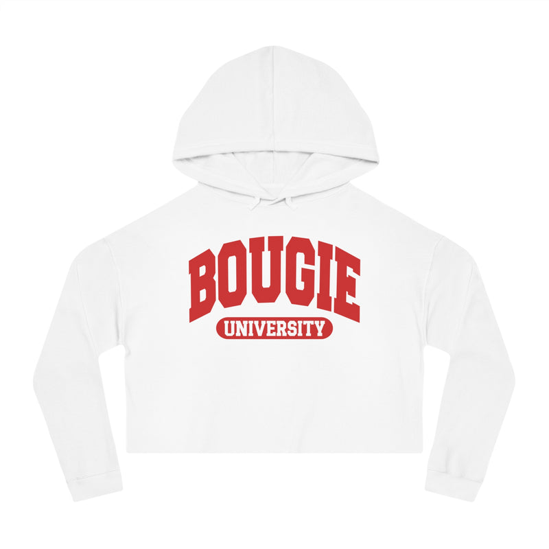 Bougie University — Retro Collegiate Crop Top Hoodie