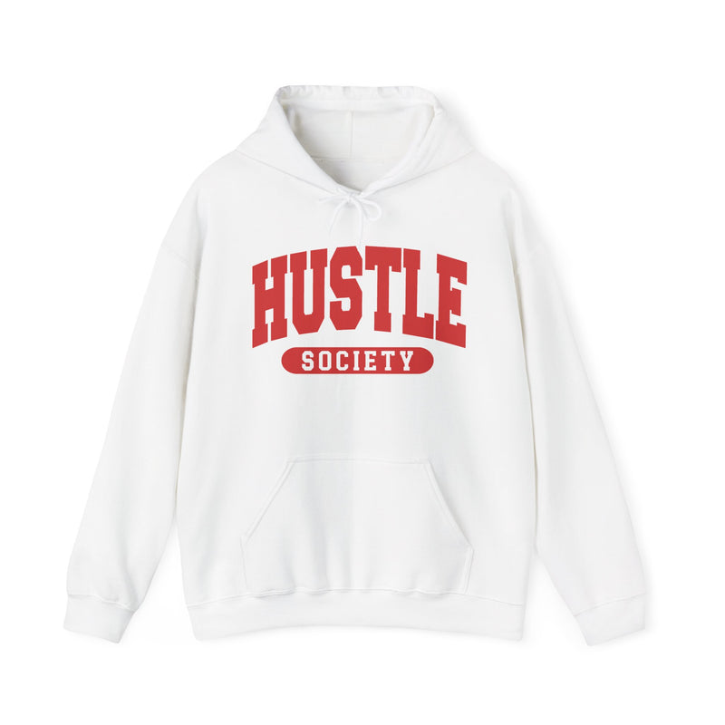 Hustle Society — Retro Collegiate Hoodie