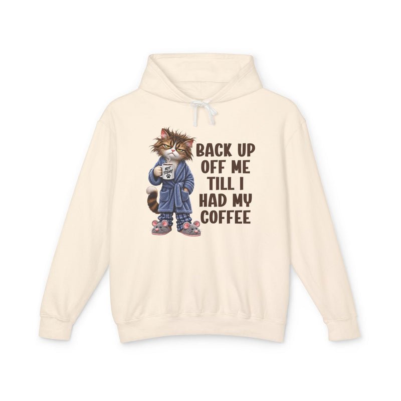 Back Up Off Me Till I Had My Coffee-Coffee Cat Graphic Hoodie