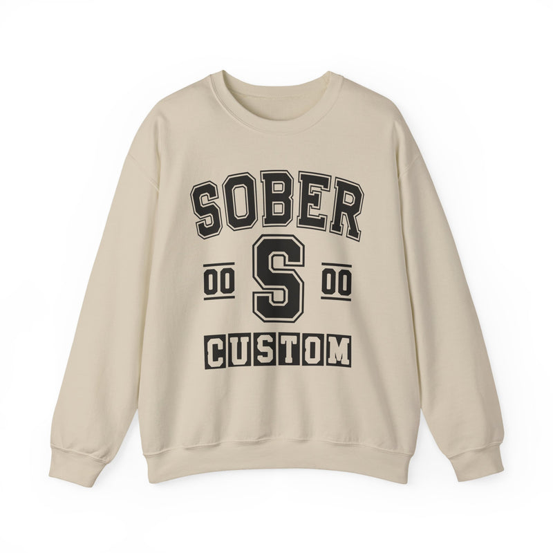Copy of Custom Sober Varsity Sweatshirt — Customize Birthday Day/Month/Year — Customize Gemini Season/Nation