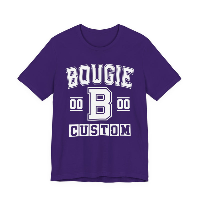 Custom Bougie Varsity T-Shirt — Customize Birthday Day/Month/Year — Customize Season/nation/Society