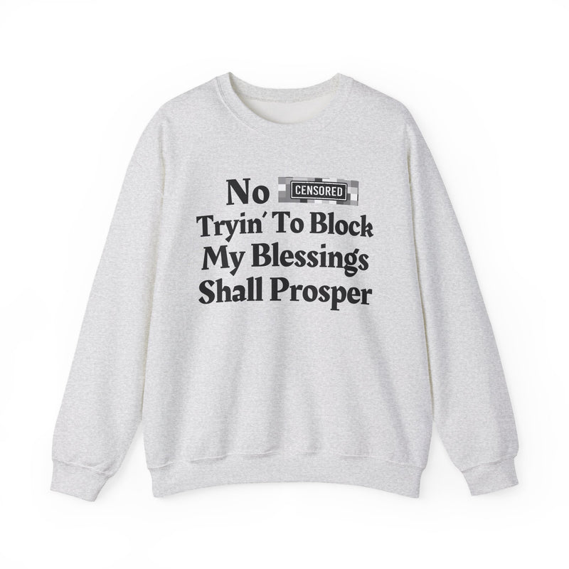No Bitch Tryin' To Block My Blessings Shall Prosper — Sweatshirt