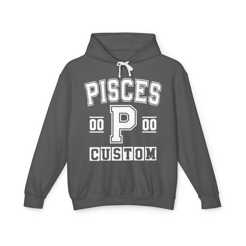 Custom Pisces Varsity Hoodie — Customize Birthday Day/Month/Year — Customize Gemini Season/Nation