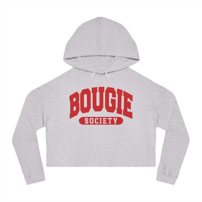 Bougie Society — Retro Collegiate Crop Top Hoodie