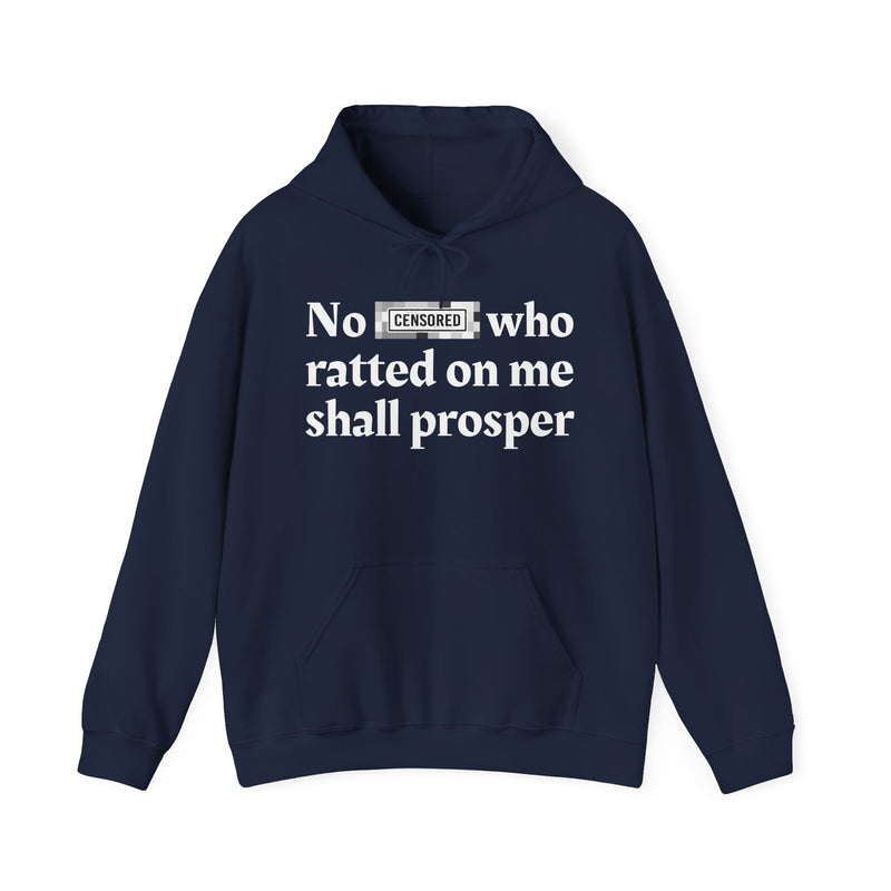No Bitch Who Ratted On Me Shall Prosper — Hoodie