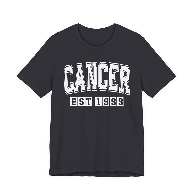 Cancer EST (YEAR) Personalization — Zodiac Birthday T-Shirt