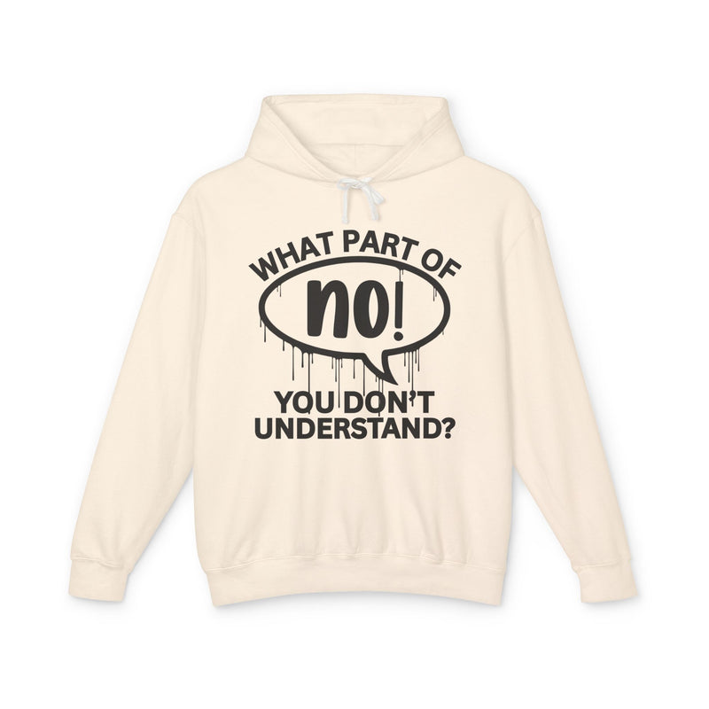What Part of NO You Don't Understand? Bold Statement Hoodie