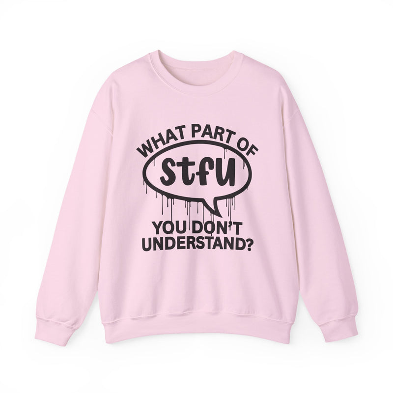 What Part of STFU You Don't Understand? Witty Sweatshirt