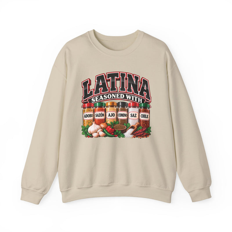 Latina Seasoned With Adobo Sazón Ajo Comino Saz Chile — Sweatshirt