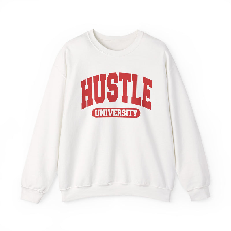 Hustle University — Retro Collegiate Sweatshirt