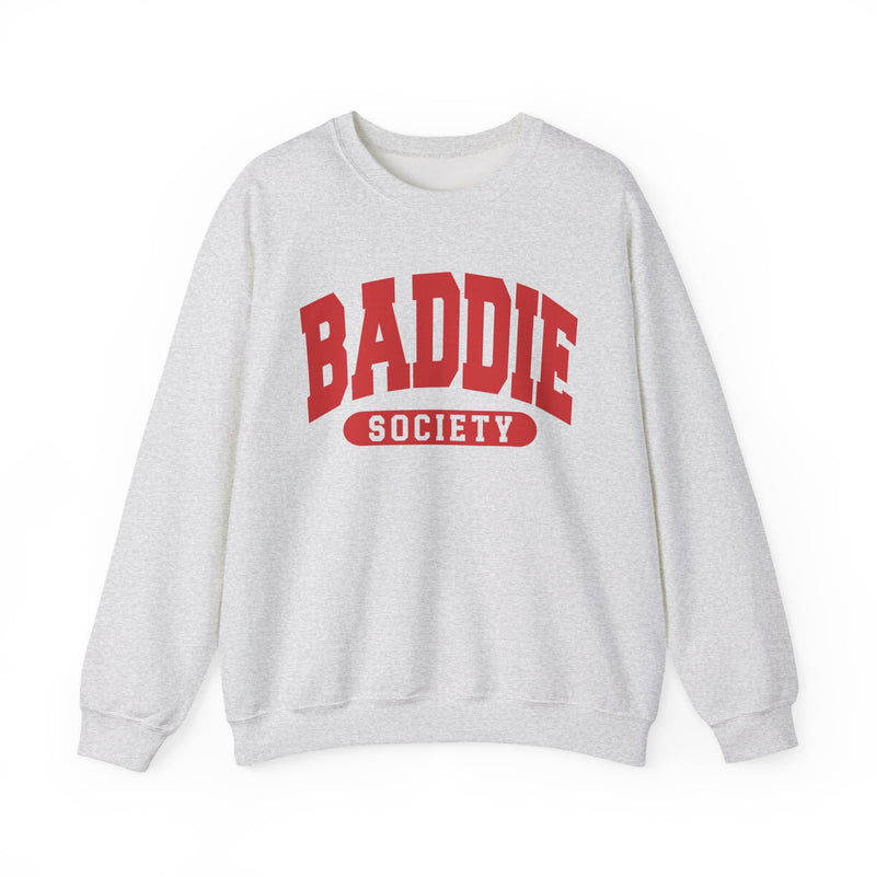 Baddie Society — Retro Collegiate Sweatshirt