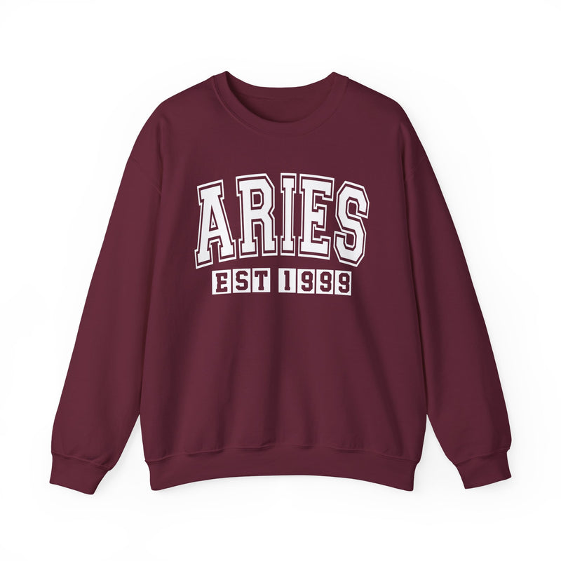 Aries (EST YEAR) Personalization — Zodiac Graphic Sweatshirt