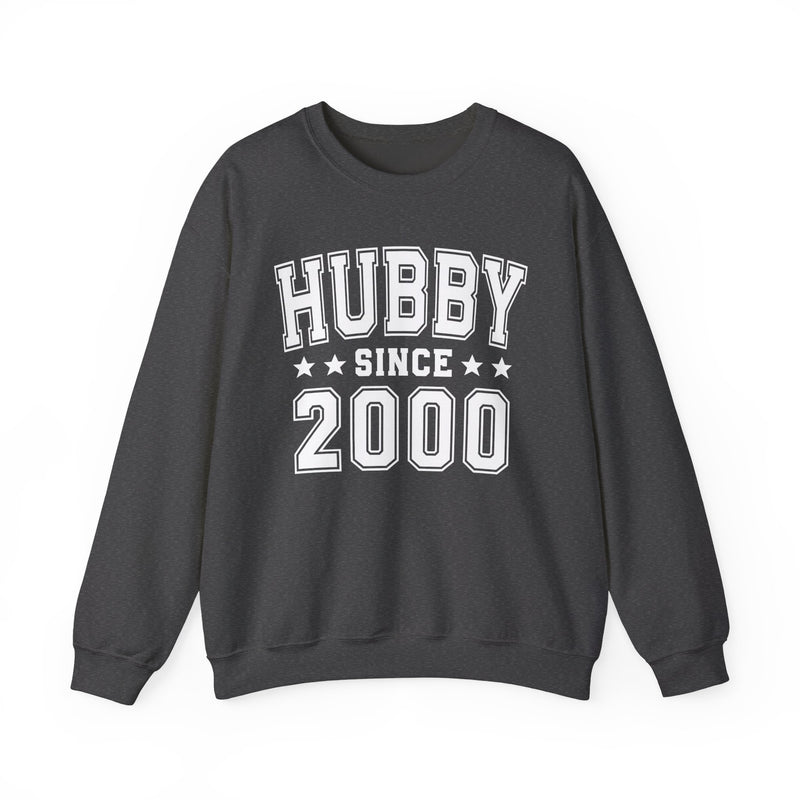 Hubby Since (Personalized Date) — Husband/Married Couples Sweatshirt, Wedding & Anniversary Gift