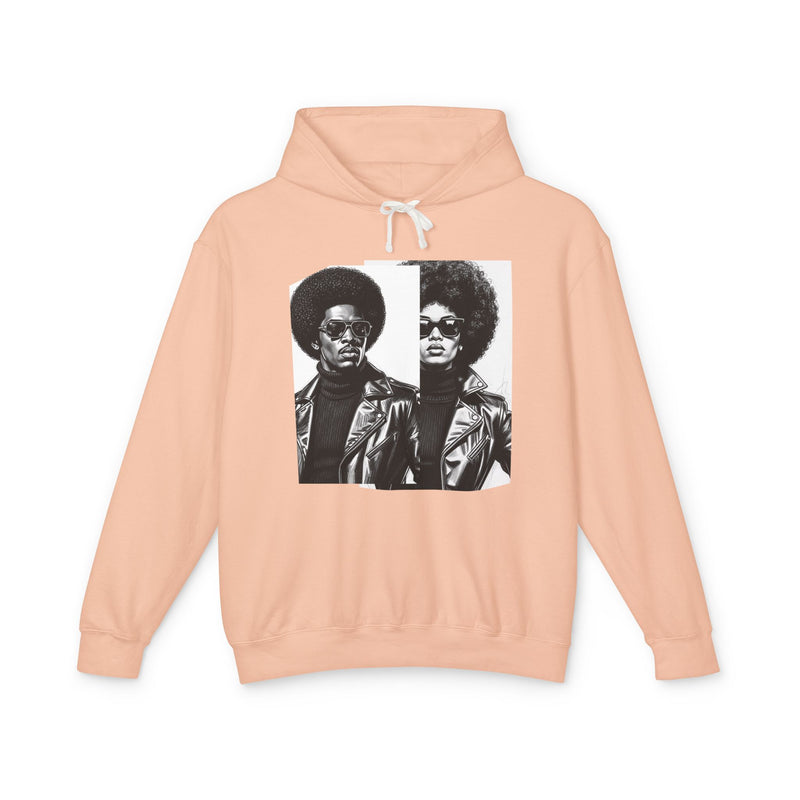 70s Black Couple Portrait — African American Pride Hoodie
