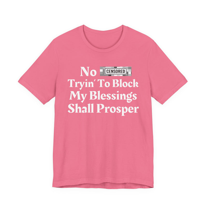 No Bitch Tryin' To Block My Blessings Shall Prosper — T-Shirt